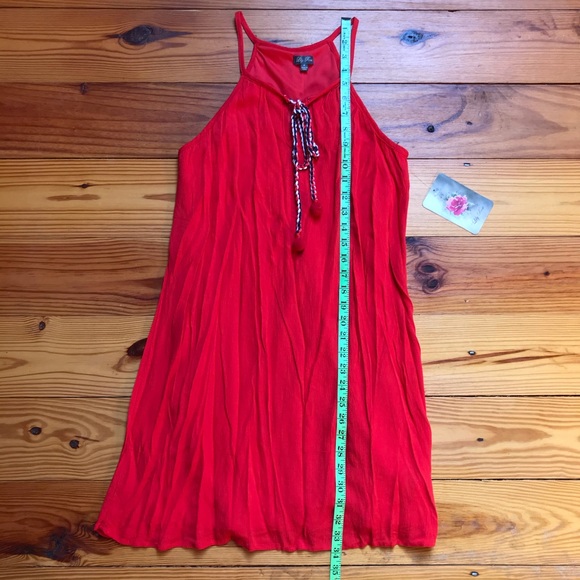 Lily Rose Red Sheath Tassle Dress, NWT, M - Picture 9 of 12